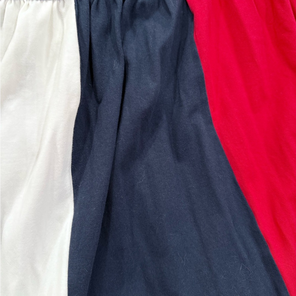 eShakti Navy and Red Colorblock Midi Dress - Picture 4 of 5